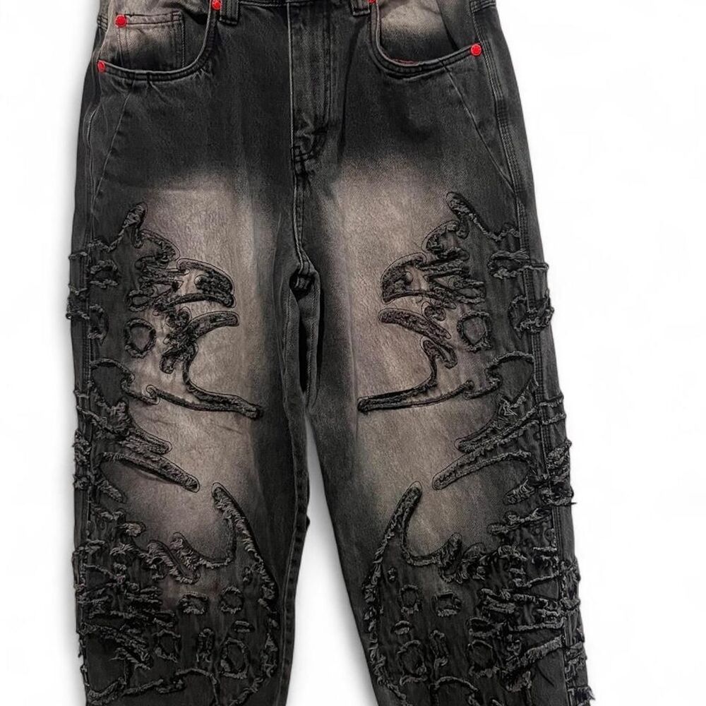 Vitriol Men's Black and Grey Jeans